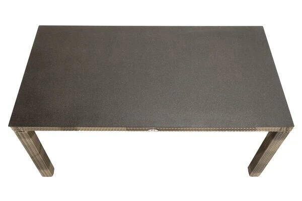 Ploß Rabida Dining Tisch, Champagner-meliert, Polyrattan, 170 X 90 Cm, Glasplatte In Steinoptik 8 Ploß Rabida Dining Tisch, Champagner-meliert, Polyrattan, 170 X 90 Cm, Glasplatte In Steinoptik – Bild 8