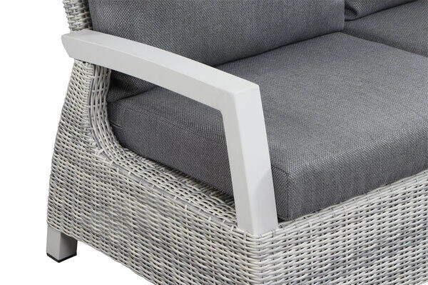 SIENA GARDEN Corido 2-Sitzer Sofa, Ice Grey, Alu / Gardino®-Geflecht, 136x83x88 Cm, Armlehne Rechts 8 SIENA GARDEN Corido 2-Sitzer Sofa, Ice Grey, Alu / Gardino®-Geflecht, 136x83x88 Cm, Armlehne Rechts – Bild 8