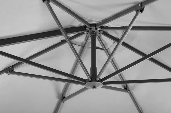 Schneider® SCHNEIDER Rhodos Twist Ampelschirm, Silbergrau, Quadratisch, 300 X 300 Cm 6 Schneider® SCHNEIDER Rhodos Twist Ampelschirm, Silbergrau, Quadratisch, 300 X 300 Cm – Bild 6