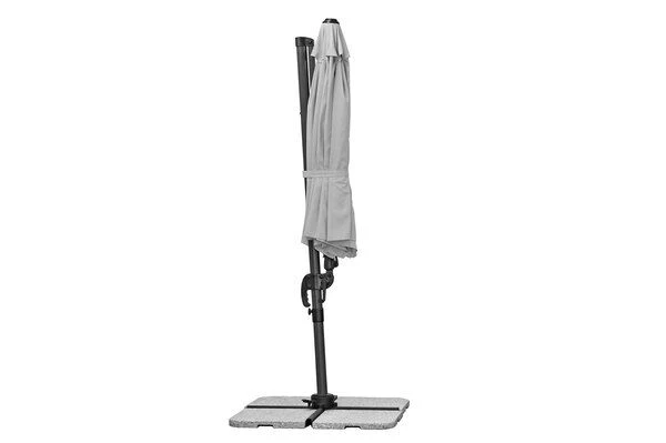 Schneider® SCHNEIDER Rhodos Eco Twist Ampelschirm, Grau, 300x300 Cm, Rund 6 Schneider® SCHNEIDER Rhodos Eco Twist Ampelschirm, Grau, 300x300 Cm, Rund – Bild 6