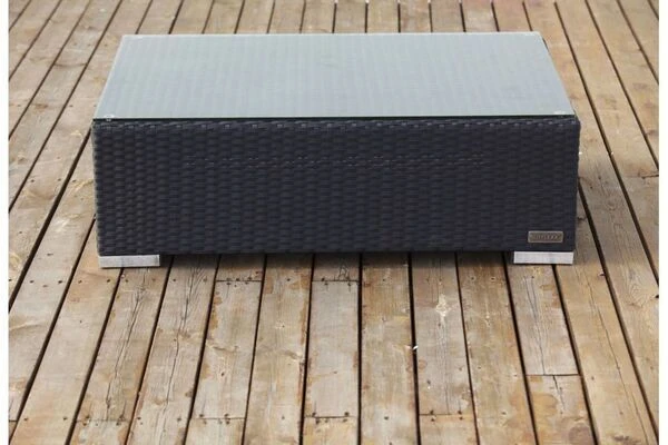 OUTFLEXX Kaffeetisch, Schwarz, Polyrattan, 95x65cm, Mit Glas-Tischplatte 8 OUTFLEXX Kaffeetisch, Schwarz, Polyrattan, 95x65cm, Mit Glas-Tischplatte – Bild 8