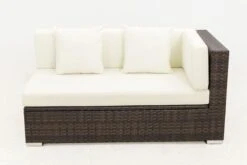 OUTFLEXX 2-Sitzer Ecksofa, Braun Marmoriert, Polyrattan, 145 X 85 X 70 Cm, Wasserfeste Kissenbox, Armlehne Li. -Gartenmöbel 9 15734 3 BOX.jpg