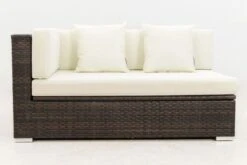 OUTFLEXX 2-Sitzer Ecksofa, Braun Marmoriert, Polyrattan, 145 X 85 X 70 Cm, Wasserfeste Kissenbox, Armlehne Re. -Gartenmöbel 9 15734 4 BOX.jpg