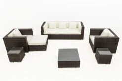 OUTFLEXX Loungemöbel-Set, Braun Marmoriert, Polyrattan, 6 Pers, Wasserfeste Kissenbox, Inkl. Beistelltisch -Gartenmöbel 9 16063 BOX B.jpg