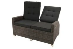 Ploß Rocking Comfort Dining / Lounge 2-Sitzer Sofa, Grau/braun-meliert, Polyrattan, 148x85x112 Cm, Verstellbar -Gartenmöbel 9 18206.jpg