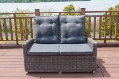 OUTFLEXX Dining 2-Sitzer Sofa, Grau, Polyrattan, 148 X 83 X 110 Cm, Stufenlos Verstellbar -Gartenmöbel 9 18912.jpg