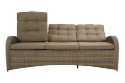 Ploß Rabida Comfort Dining / Lounge 3-Sitzer Sofa, Champagner-meliert, Polyrattan, 210x85x112 Cm, Verstellbar -Gartenmöbel 9 20164.jpg