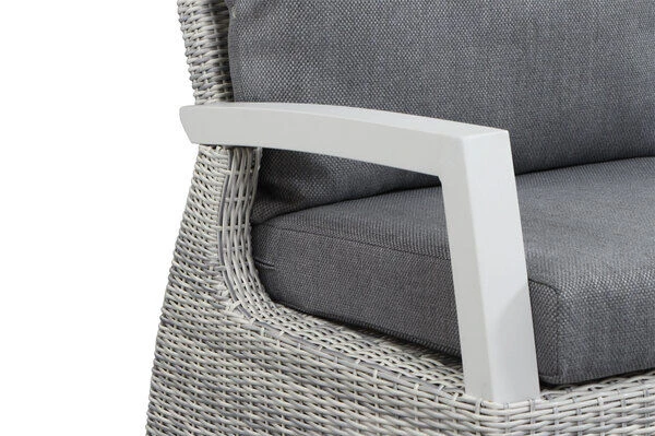 SIENA GARDEN Corido 2-Sitzer Sofa, Ice Grey, Alu / Gardino®-Geflecht, 136x83x88 Cm, Armlehne Rechts 9 SIENA GARDEN Corido 2-Sitzer Sofa, Ice Grey, Alu / Gardino®-Geflecht, 136x83x88 Cm, Armlehne Rechts – Bild 9