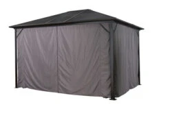 OUTFLEXX Hardtop Pavillon, Braun, Aluminium, 300x365cm, Inkl. Seitenteile Und Insektennetz -Gartenmöbel 9 20386.jpg